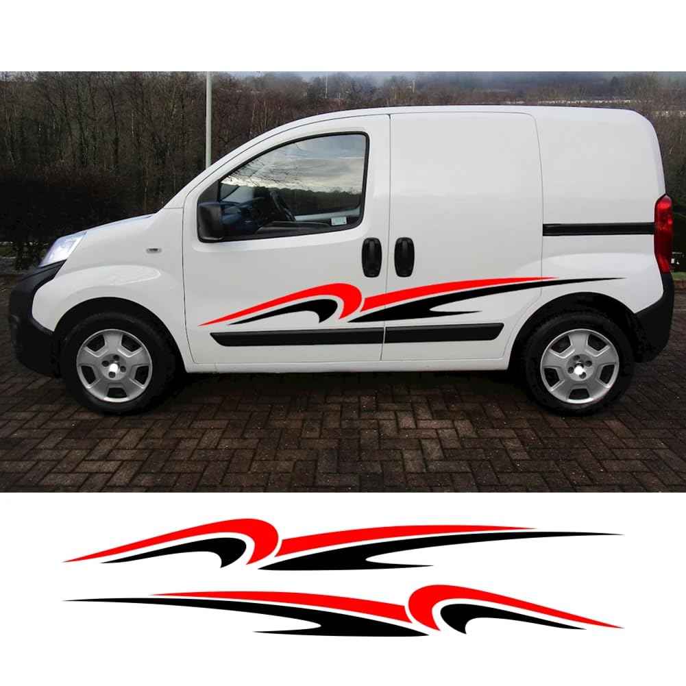 Autotür-Seitenaufkleber, Für FIAT Fiorino Zubehör Tuning Minivan Camper Van Combi Line Motorrad, Für Grafiken Vinyl Film Aufkleber von CAILION