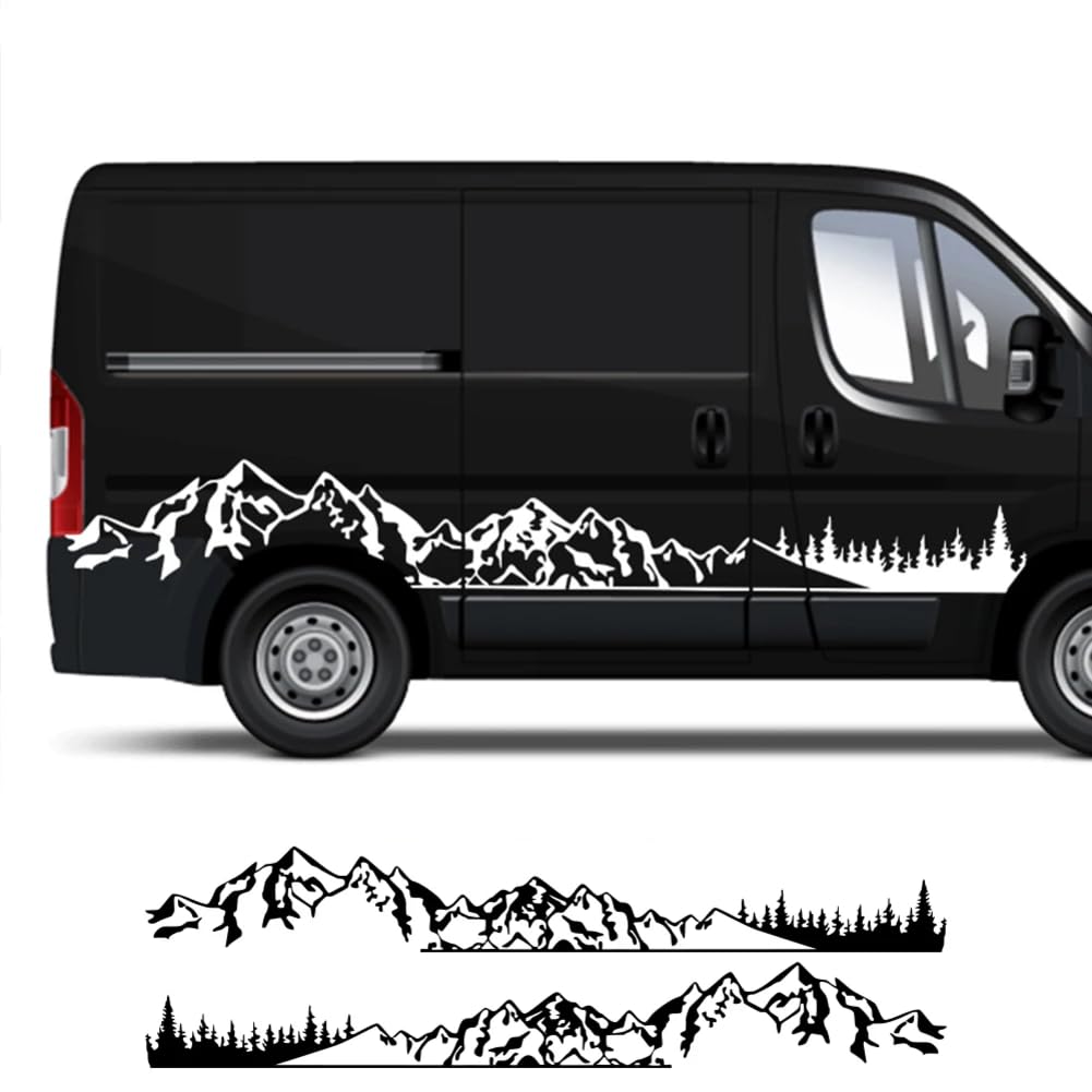 Mountain Styling Autoaufkleber, Für Peugeot, Für Boxer III 3 Camper Van Dekor, Für Wohnmobil, Für Grafik-Kit Vinyl Aufkleber Auto-Tuning Zubehör von CAILION