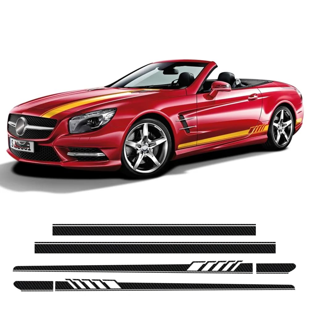 Seitenstreifen-Rockaufkleber für Autotüren, Edition 1, Styling-Aufkleber für die Motorhaube, für M=ercedes B=ENZ SL-Klasse R230 R231 SL500 SL350 AMG von CAILION