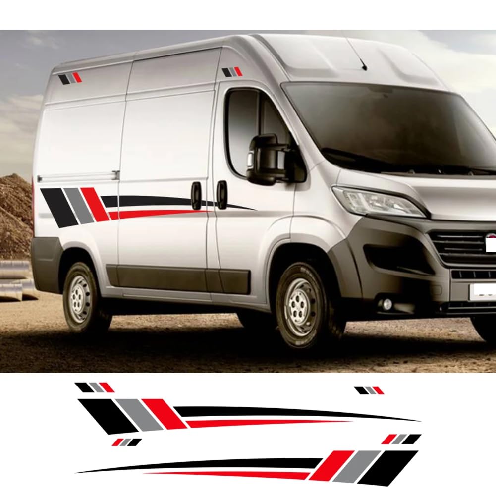 Van Camper Karosserieseitenaufkleber, Für Peugeot, Für Citroen, Für FIAT Ducato Wohnmobilstreifen Grafikaufkleber Autozubehör von CAILION