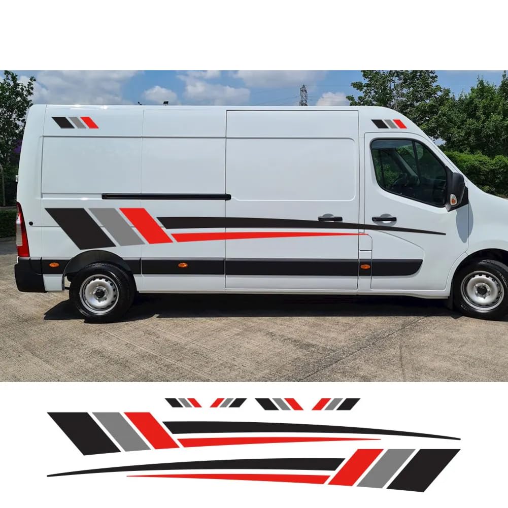 Van-Karosserieseitenaufkleber, für Renault Master, für Nissan NV400, für Opel, für Vauxhall Movano, Car Camper-Grafikaufkleber, Auto-Tuning-Zubehör von CAILION