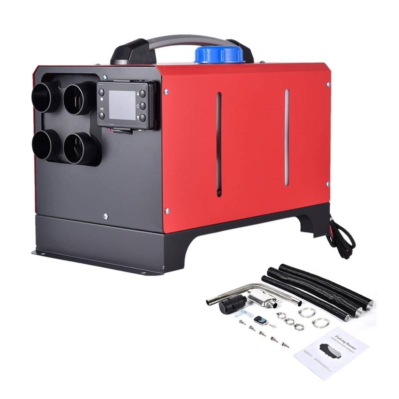 Auto-Standheizung Zuheizer 8kw 12V / 24V Automobilheizung Kompaktes automatisches Tanklufterhitzer mit LCD Überwachender Parkwärmer for Autowagen für Wohnmobile, Garagen(Blue) von CAINV