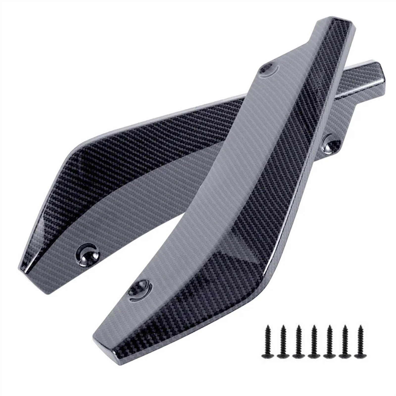 Universal Auto Vorne Hinten Stoßstange Streifen Lip Spoiler Diffusor Splitter Kratz Schutz Carbon Fiber Winglets Seite Rock Erweiterung Auto-Heckspoiler(2) von CAITS