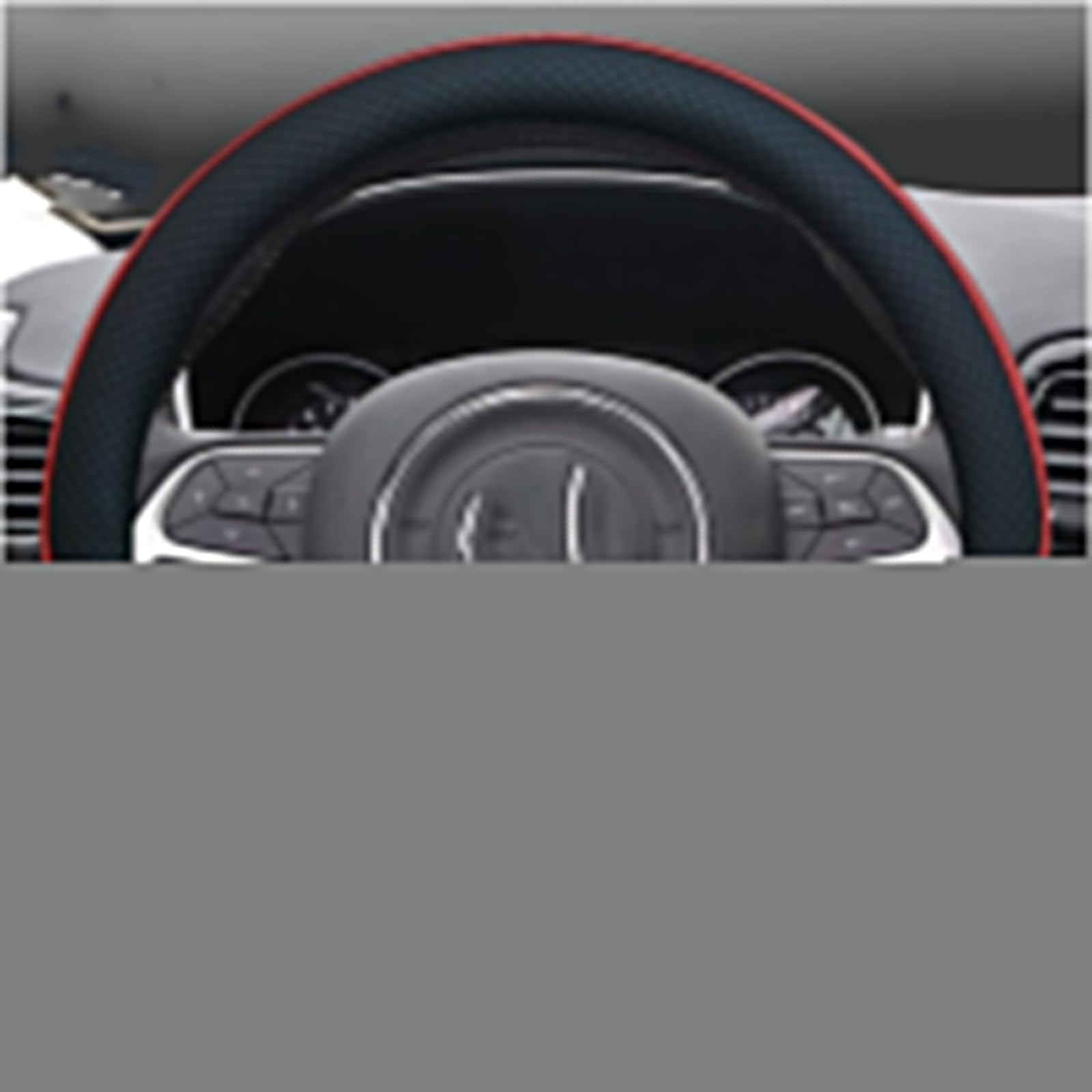 Auto Lenkradbezug für Citroen DS3 2009-2016, Durable Anti Rutsch Lenkrad Lenkradschutz, Lenkradschoner Accessoires Universal, 37-38cm, C/Black-red von CAIYUANWANG