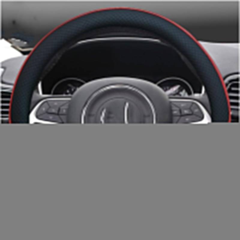 Auto Lenkradbezug für Nissan Murano 2003-2008, Durable Anti Rutsch Lenkrad Lenkradschutz, Lenkradschoner Accessoires Universal, 37-38cm, C/Black-red von CAIYUANWANG