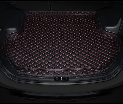 CAKERS Auto Leder Kofferraummatten für Mercedes-Benz CLA Coupe (C117) 2013-2018, Kofferraumwanne Cargo Schutzmatte Kofferraum rutschfest ZubehöR,C/Black-Red von CAKERS