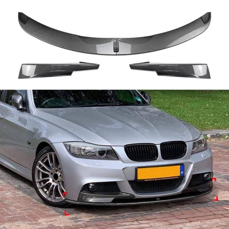 Frontlippe Spoiler für BMW 3 Series E90 E91 LCI M Sport 2009-2012, Stoßfängerlippe Spoilerlippe Dauerhaft AntiKollision Frontspoiler Protector,B von CAKERS