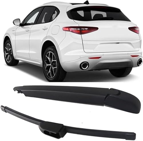 Heckscheibenwischer Armblatt für Alfa Romeo Stelvio 2016-2022, Hinterer Blatt Scheiben Gummi Ersatzteile von CAKERS