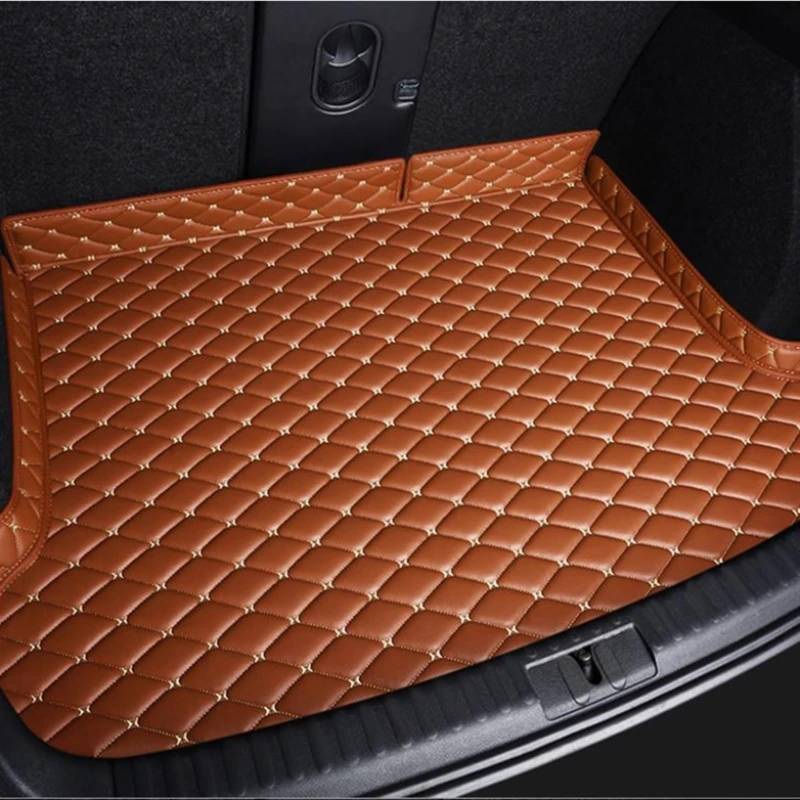 CAKYSE Auto Kofferraummatte Kompatibel Mit Für Serie 1 F40 F52 Kofferraummatten Innenraum Autozubehör Teppich Kofferraummatte Kofferraumwanne Matte Bodenschutz Schutzablage(Brown) von CAKYSE