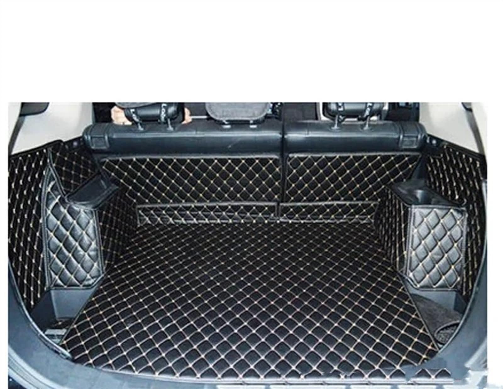 CAKYSE Auto Kofferraummatte Kompatibel Mit Mitsubishi Für Outlander 2013 2014 2015 2016 2017 2018 2019 2020 5 Sitze Kofferraummatten Teppiche Liner Auto All-Inclusive Kofferraummatte(Black) von CAKYSE