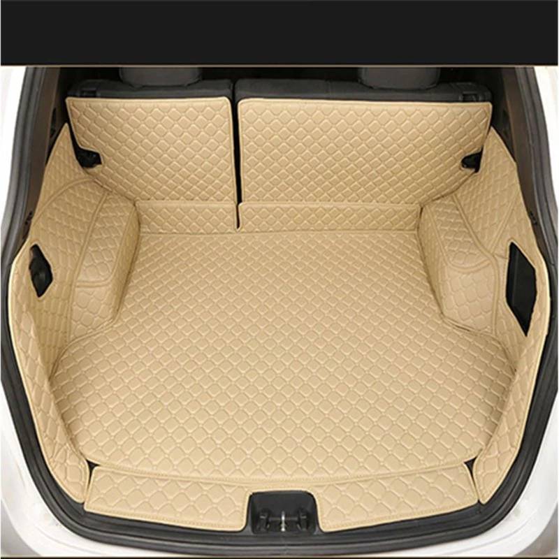 CAKYSE Auto Kofferraummatte Kompatibel Mit VW Für Golf 6 Für 7 Für 8 Sportsvan Kofferraummatte Kofferraummatte Kofferraummatte Bodenschutz Fahrzeugteppich-Zubehör(Beige,Size1) von CAKYSE