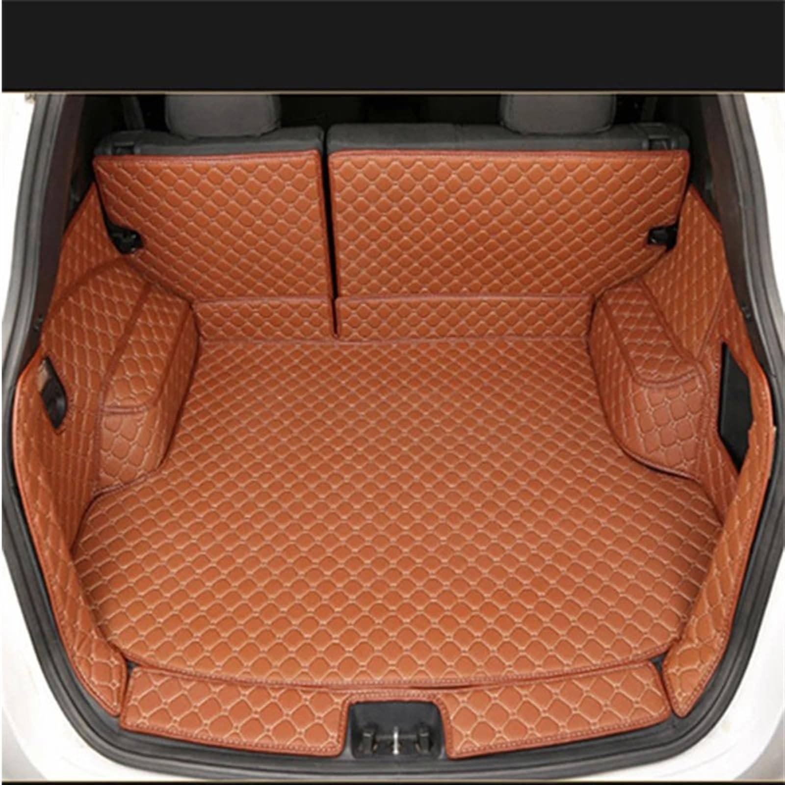 CAKYSE Auto Kofferraummatte Kompatibel Mit VW Für Golf 6 Für 7 Für 8 Sportsvan Kofferraummatte Kofferraummatte Kofferraummatte Bodenschutz Fahrzeugteppich-Zubehör(Brown,Size1) von CAKYSE