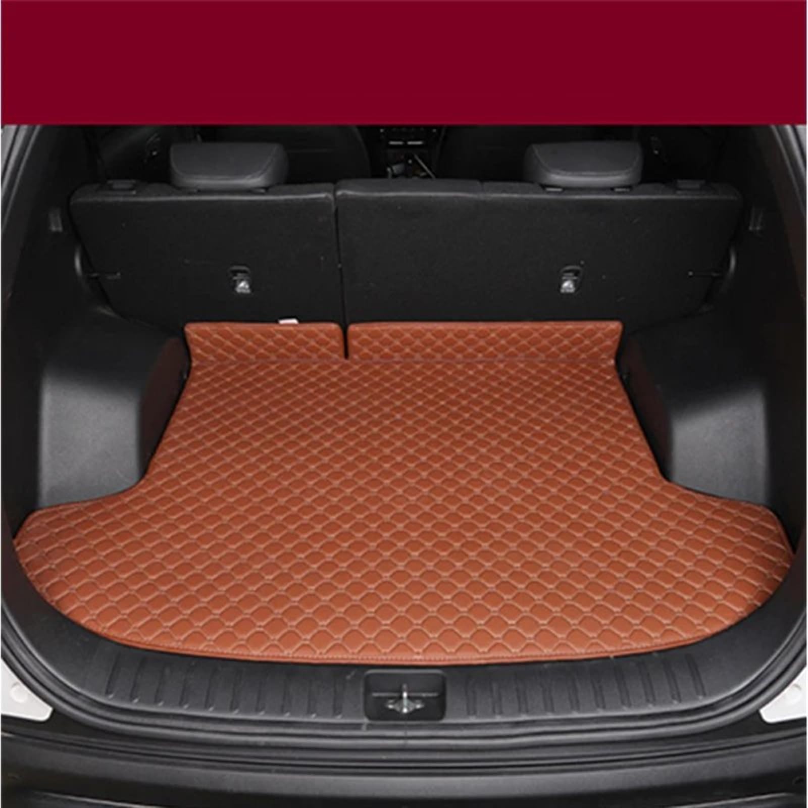 CAKYSE Auto Kofferraummatte Kompatibel Mit VW Für Golf 6 Für 7 Für 8 Sportsvan Kofferraummatte Kofferraummatte Kofferraummatte Bodenschutz Fahrzeugteppich-Zubehör(Brown,Size2) von CAKYSE