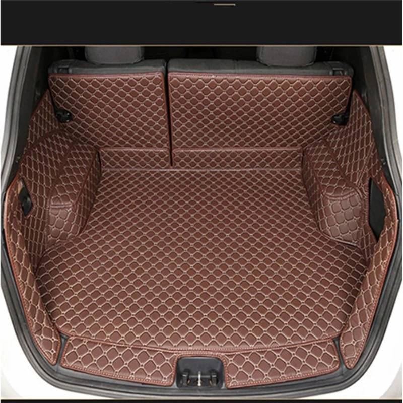 CAKYSE Auto Kofferraummatte Kompatibel Mit VW Für Golf 6 Für 7 Für 8 Sportsvan Kofferraummatte Kofferraummatte Kofferraummatte Bodenschutz Fahrzeugteppich-Zubehör(Coffee,Size1) von CAKYSE