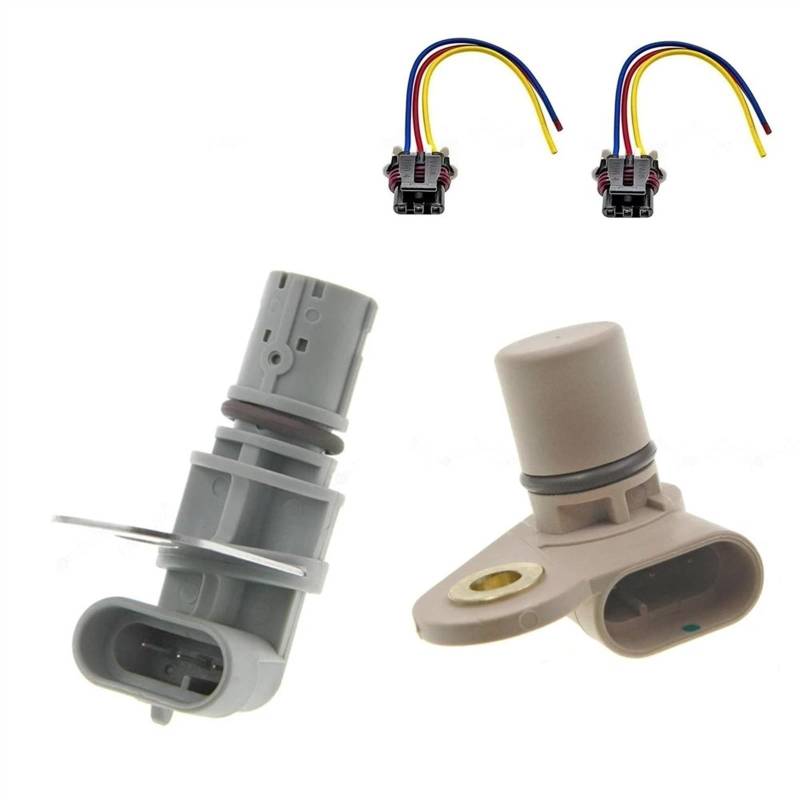 CAKYSE Auto Kurbelwellensensor Kompatibel Mit Chevrolet Für Avalanche V8 2007–2013 Nockenwellen-Kurbelwellen-Positionssensor-Stecker Motorteile 12585546 12585545 38085130 12568983(2 Sets) von CAKYSE