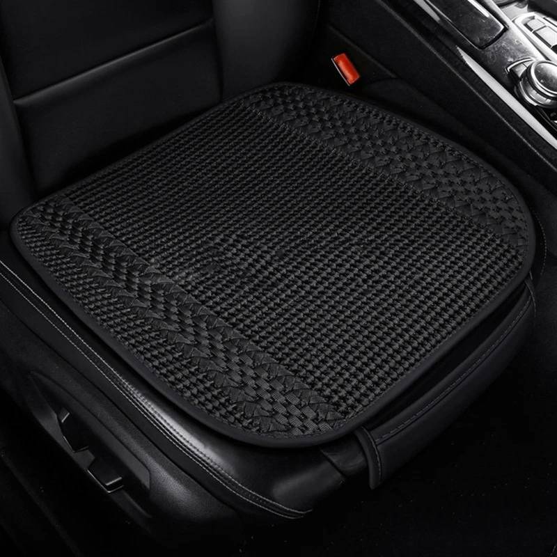 CAKYSE Auto sitzkissen Auto Sitzbezug Atmungsaktive Universal Vorne Hinten Sitzkissen Pad Matte Schutz Auto Innen Zubehör Auto Sitz Schutz Pads(Black,1pc Front seat pad) von CAKYSE