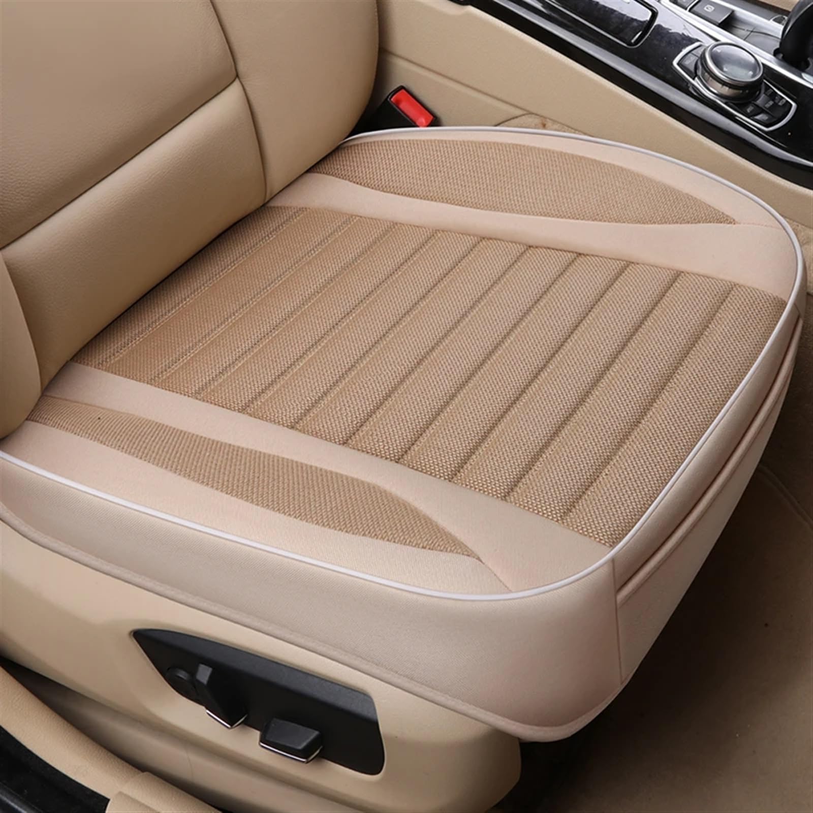 CAKYSE Auto sitzkissen Autositzbezüge Das Gesamte Kissen Vier Jahreszeiten Universal-Autositzbezug Sitzt Automobil-Innenraum Autositzschutzpolster(Beige,Full Set) von CAKYSE