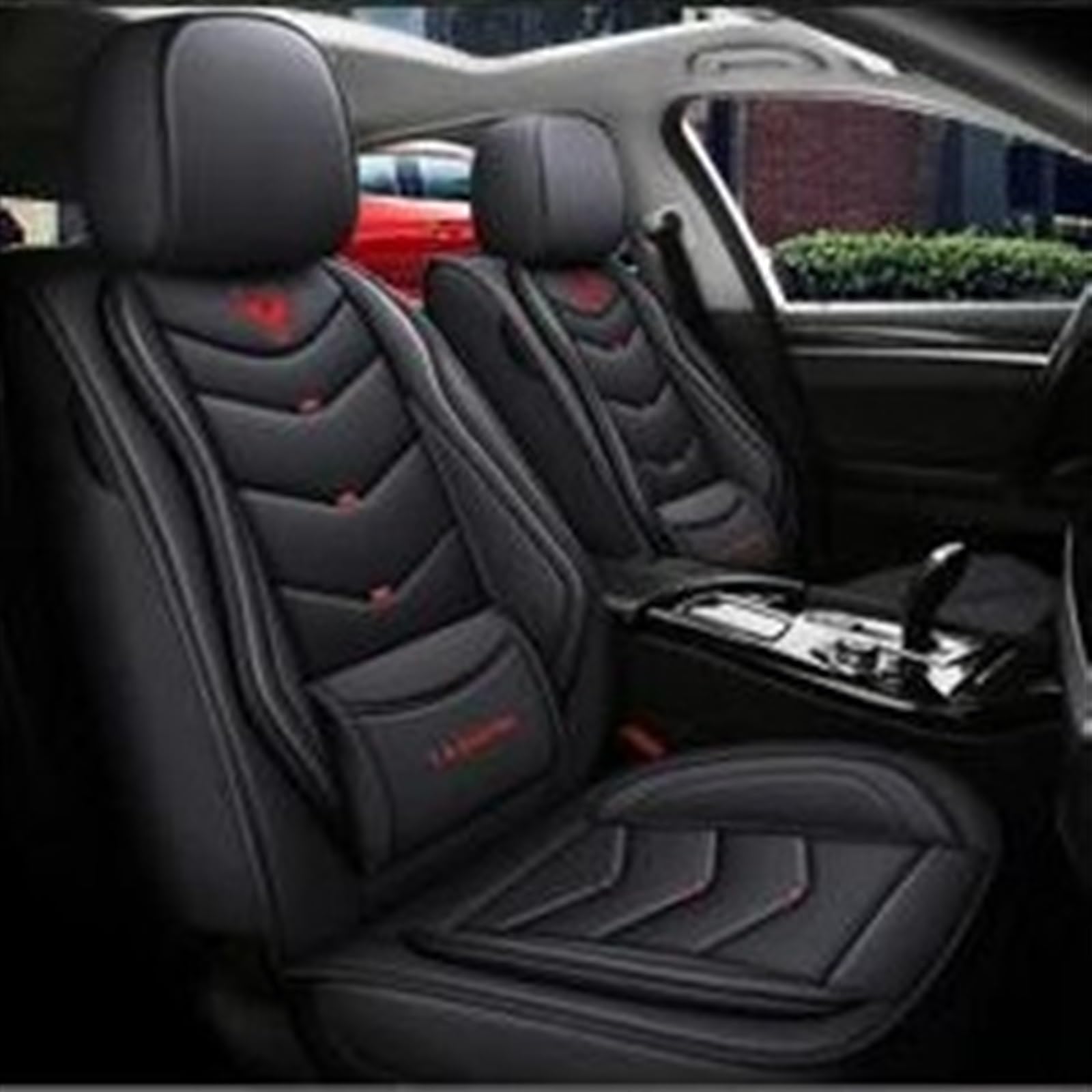 CAKYSE Auto sitzkissen Kompatibel Mit Dodge Für Caliber 2015 2016 2017 2018 2019 2020 2021 2022 2023 5 Sitze Autositzbezüge Vorne Und Hinten Geteilte Sitzbank-Sitzschutzbezüge(3,B) von CAKYSE