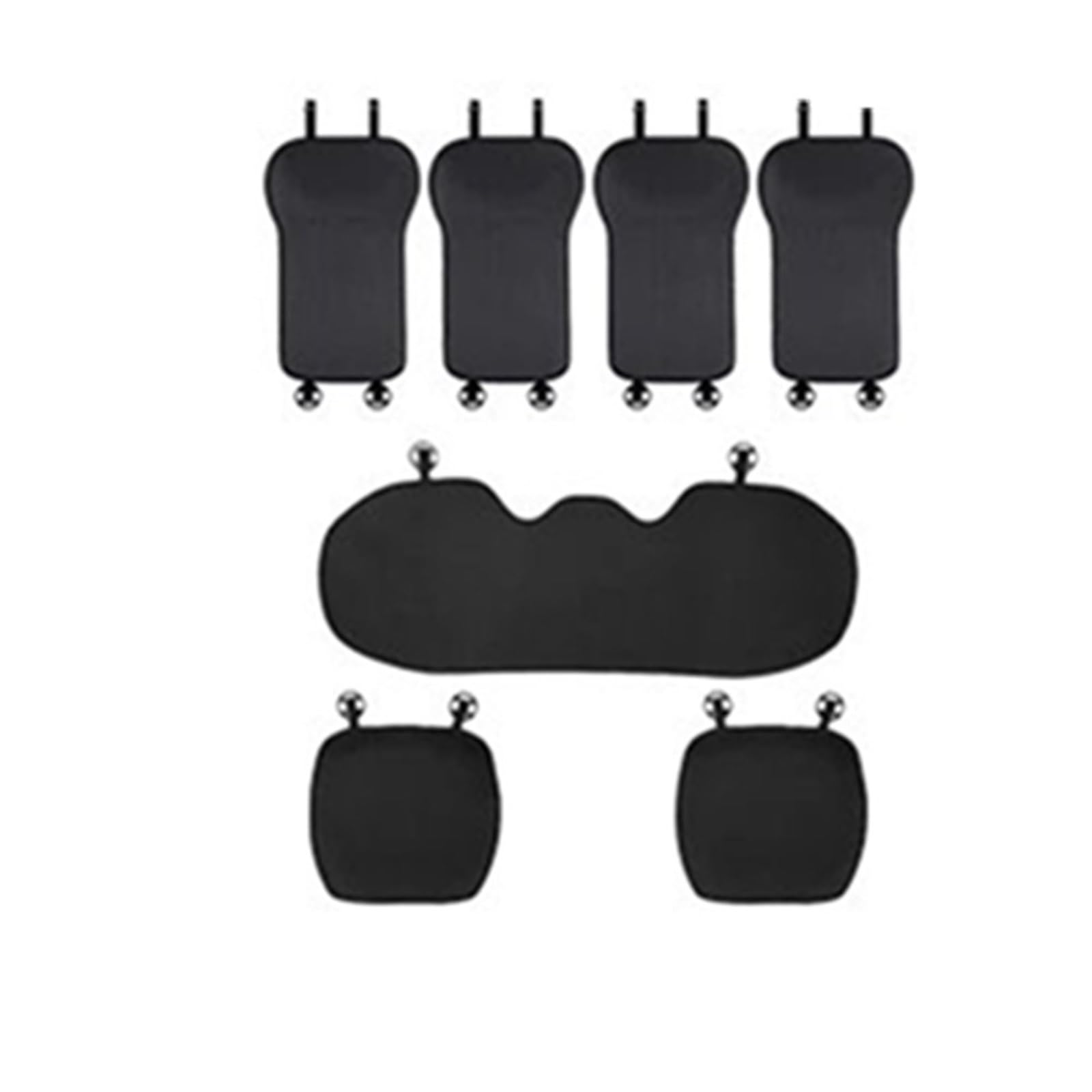 CAKYSE Auto sitzkissen Kompatibel Mit MG Universal-Sitzbezug-Set Four Seasons Atmungsaktive Schutzmattenauflage Autositzkissen Autokissen-Schutzmatte(Black,Full Set) von CAKYSE