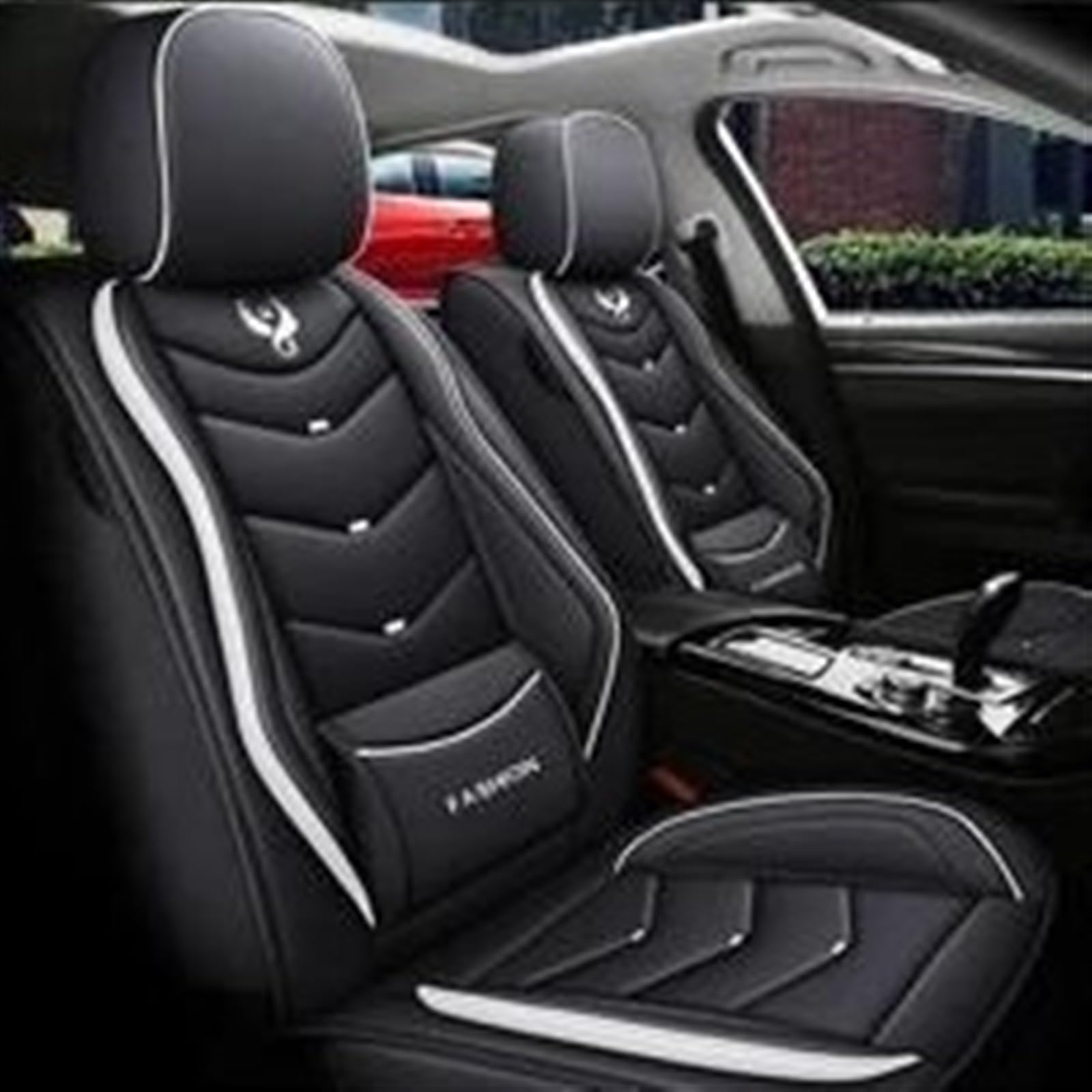 CAKYSE Auto sitzkissen Kompatibel Mit SsangYong Für Actyon Sport 2015 2016 2017 2018 2019 2020 2021 2022 2023, 5 Sitze, Komplettes Set, Universelle Autositzbezüge, Sitzschoner(4,B) von CAKYSE