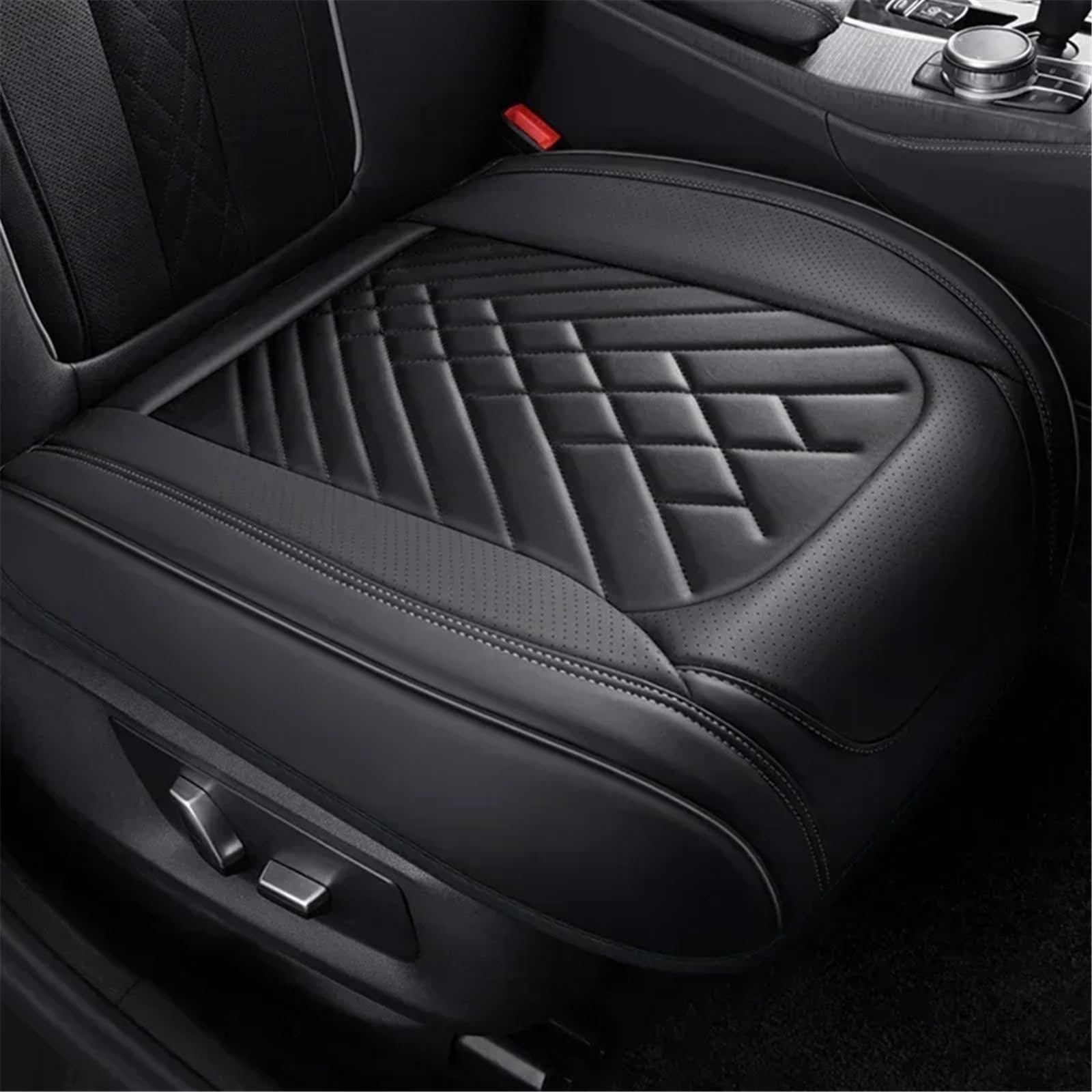 CAKYSE Auto sitzkissen Kompatibel Mit VW Für Golf Für Passat Für CC Universal-Autositzbezug Kissen Autositz-Schutzpolster Auto-Sitzbezug Vorne Hinten(Black,Front) von CAKYSE