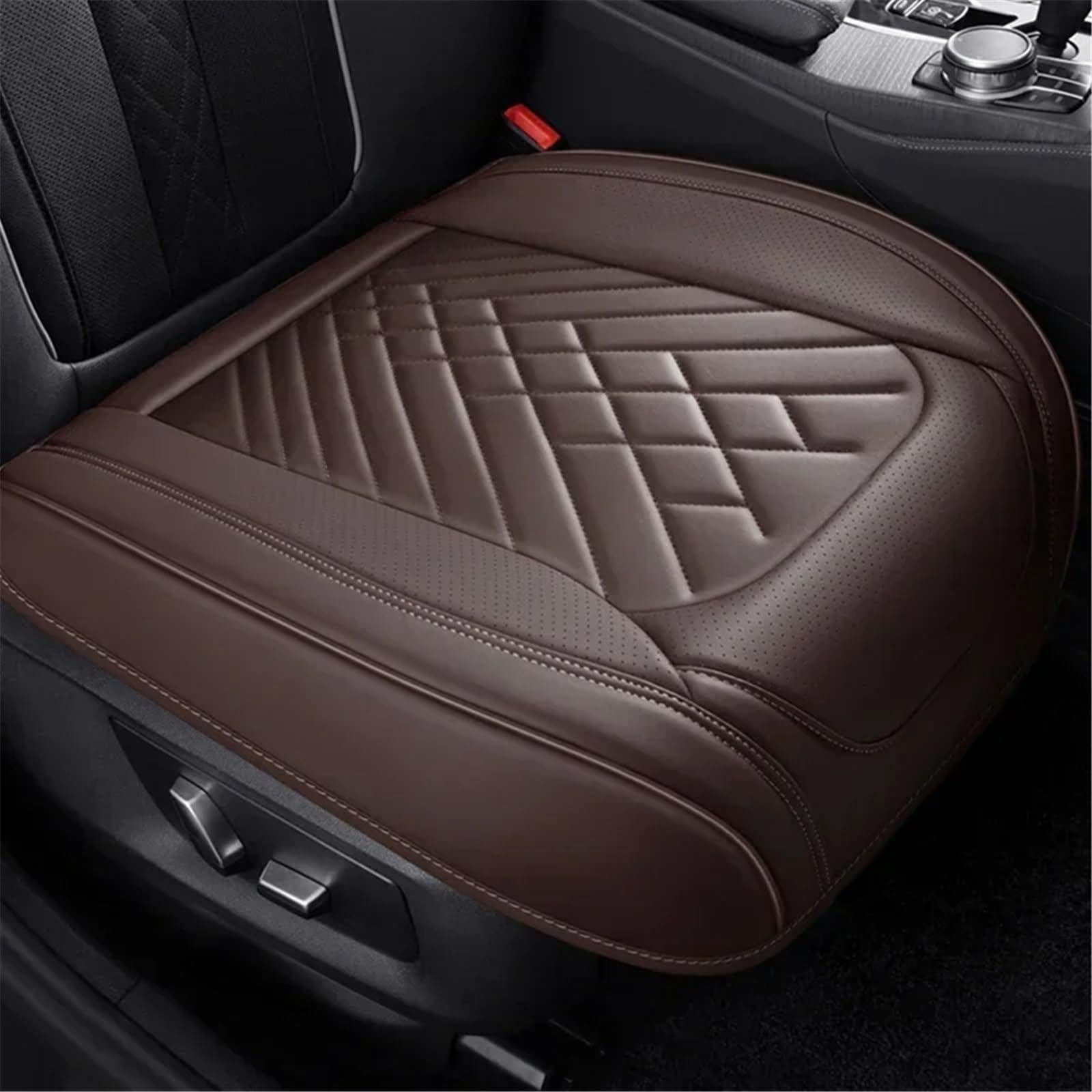 CAKYSE Auto sitzkissen Kompatibel Mit VW Für Golf Für Passat Für CC Universal-Autositzbezug Kissen Autositz-Schutzpolster Auto-Sitzbezug Vorne Hinten(Brown,Front) von CAKYSE