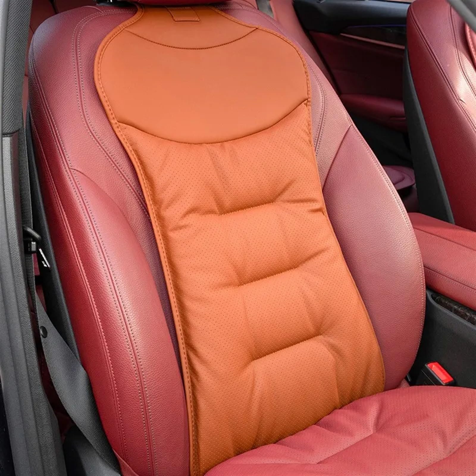 CAKYSE Auto sitzkissen Kompatibel Mit Vw Für Golf Universelles Atmungsaktives Autositzkissen, Schutzpolster, Autositzbezug, Auto-Vorder-/Rücksitzbezug, Automobil-Innenraum(Orange,Backrest) von CAKYSE