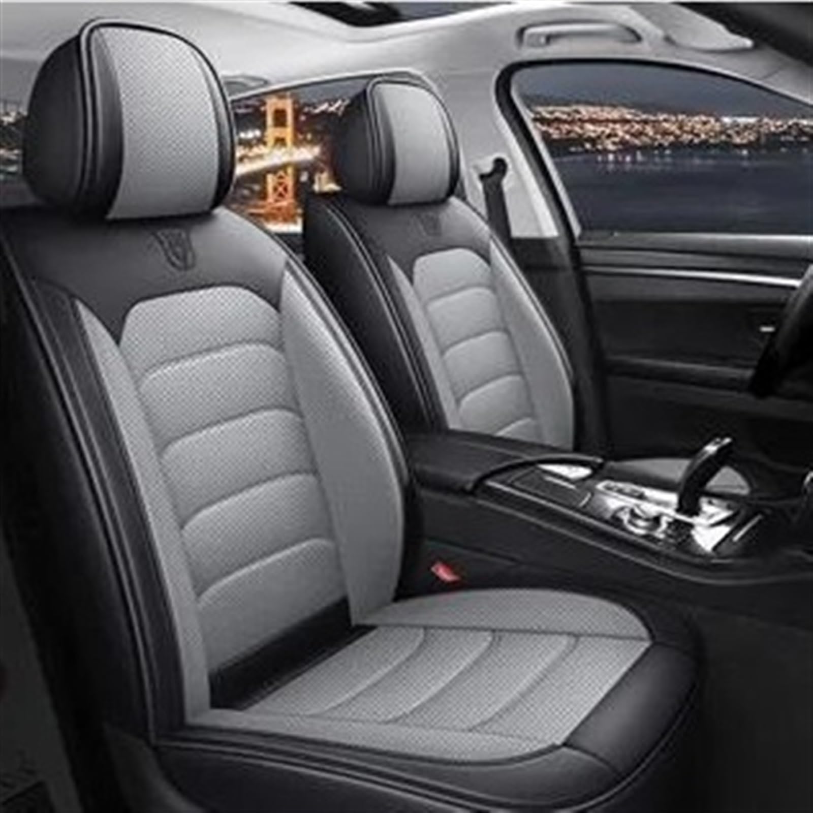 CAKYSE Auto sitzkissen Kompatibel Mit X3 Für F25 Für E91 E92 F31 5 Sitze Komplettset Universal-Autositzbezüge Vorne Und Hinten Geteilte Sitzbankschutzbezüge(4,B) von CAKYSE