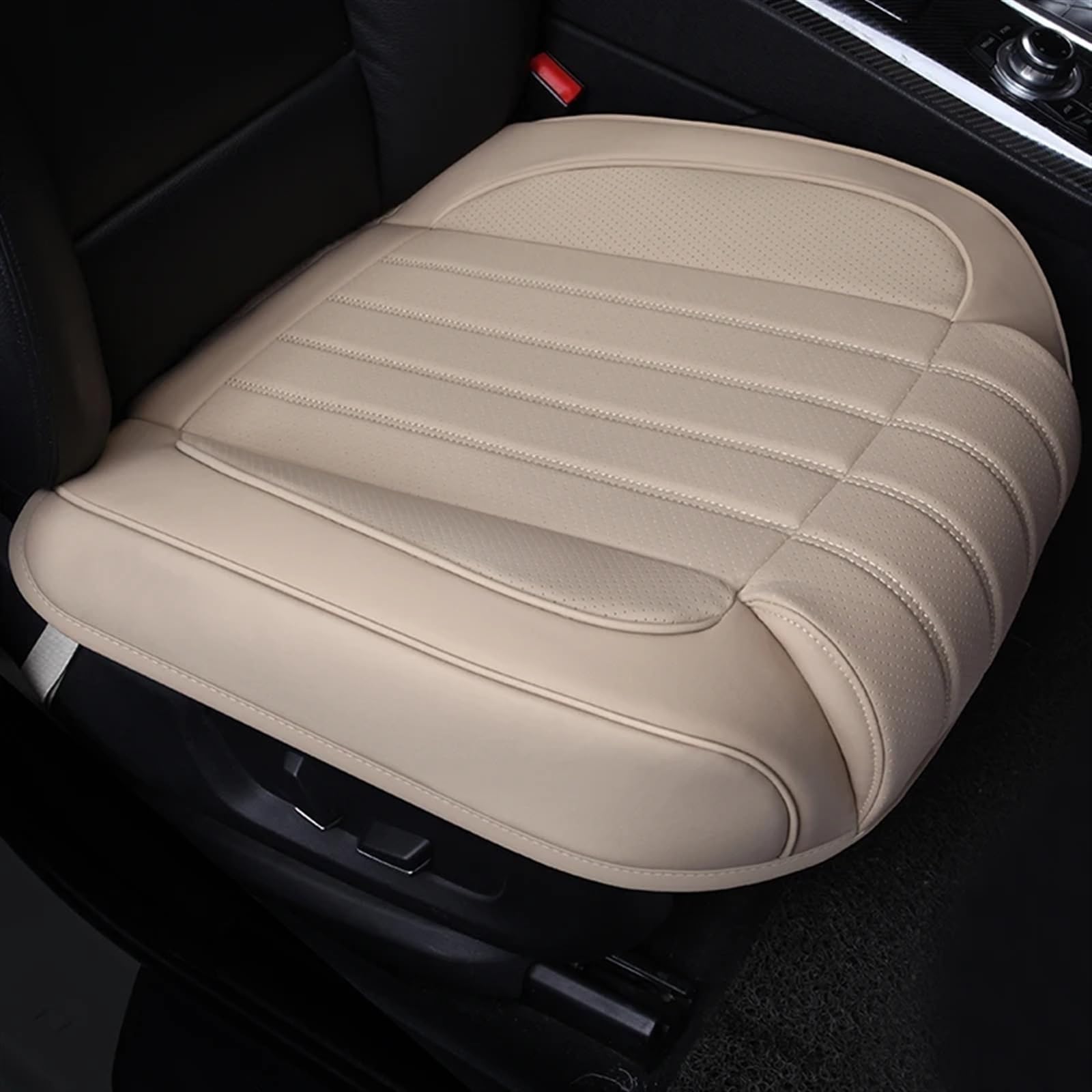 CAKYSE Auto sitzkissen Universal Auto Kissen Für Vier Jahreszeiten Backless Auto Vorne/hinten Sitz Abdeckung Automobil Innen Auto Sitz Schutz Pads(Beige,Full Set) von CAKYSE