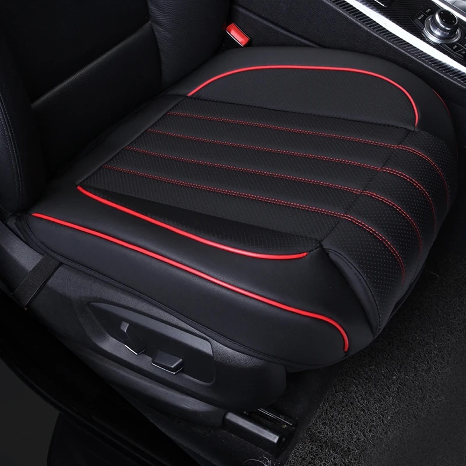 CAKYSE Auto sitzkissen Universal Auto Kissen Für Vier Jahreszeiten Backless Auto Vorne/hinten Sitz Abdeckung Automobil Innen Auto Sitz Schutz Pads(Black,Full Set) von CAKYSE