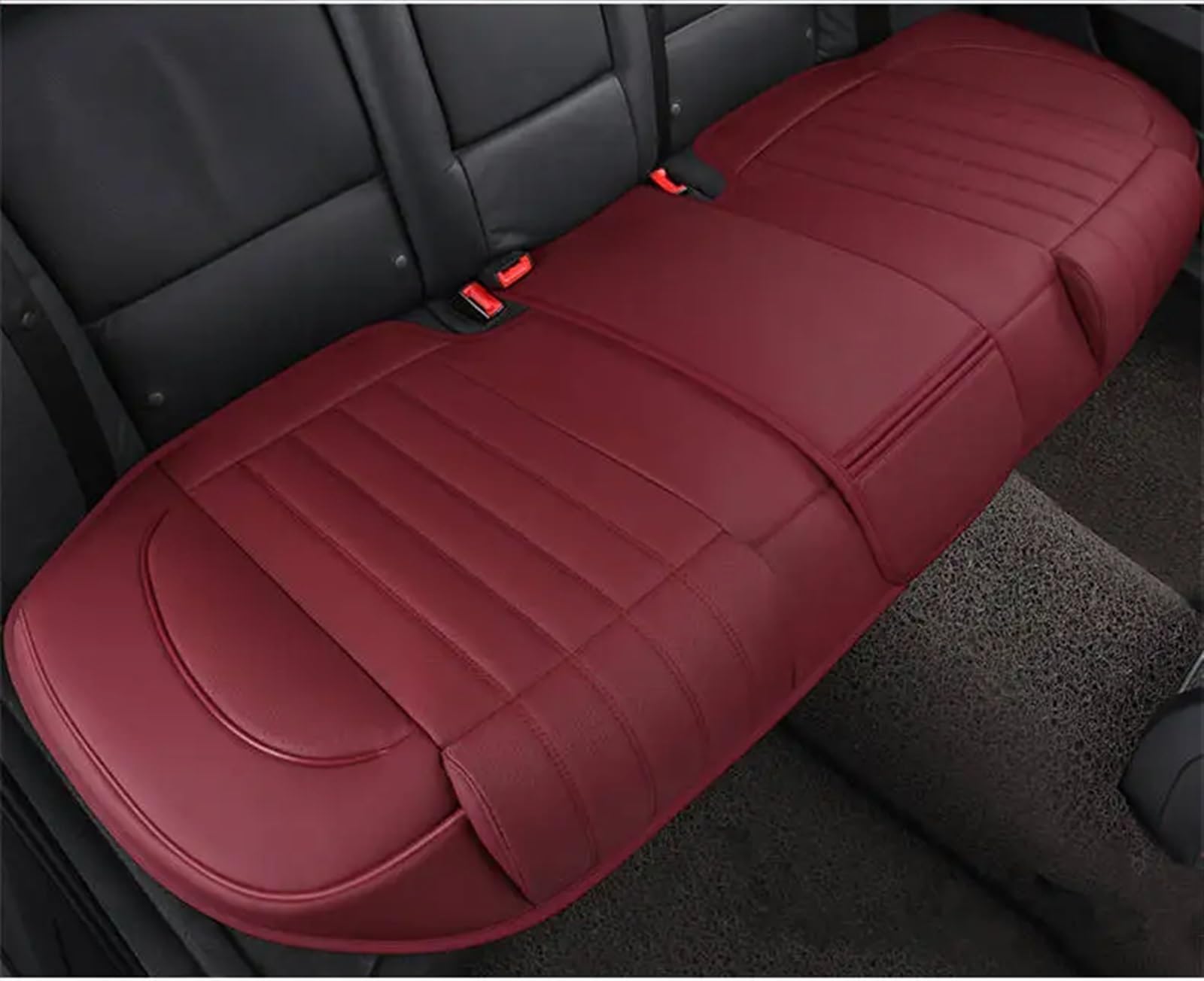 CAKYSE Auto sitzkissen Universal Auto Kissen Für Vier Jahreszeiten Backless Auto Vorne/hinten Sitz Abdeckung Automobil Innen Auto Sitz Schutz Pads(Red,Full Set) von CAKYSE