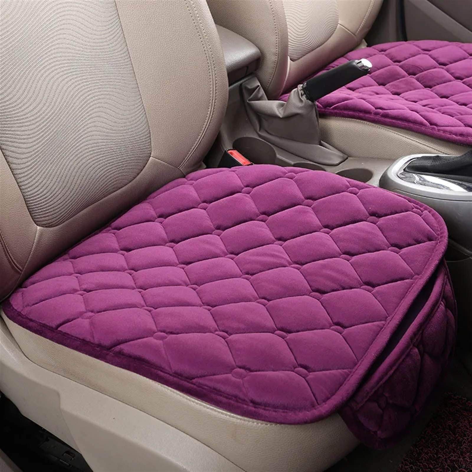 CAKYSE Auto sitzkissen Universal Auto Sitz Abdeckung Atmungsaktive Pad Matte Für Auto Stuhl Sitzkissen Auto Zubehör Vordere Reihe Einzel Blatt Automobil Innen(Purple) von CAKYSE