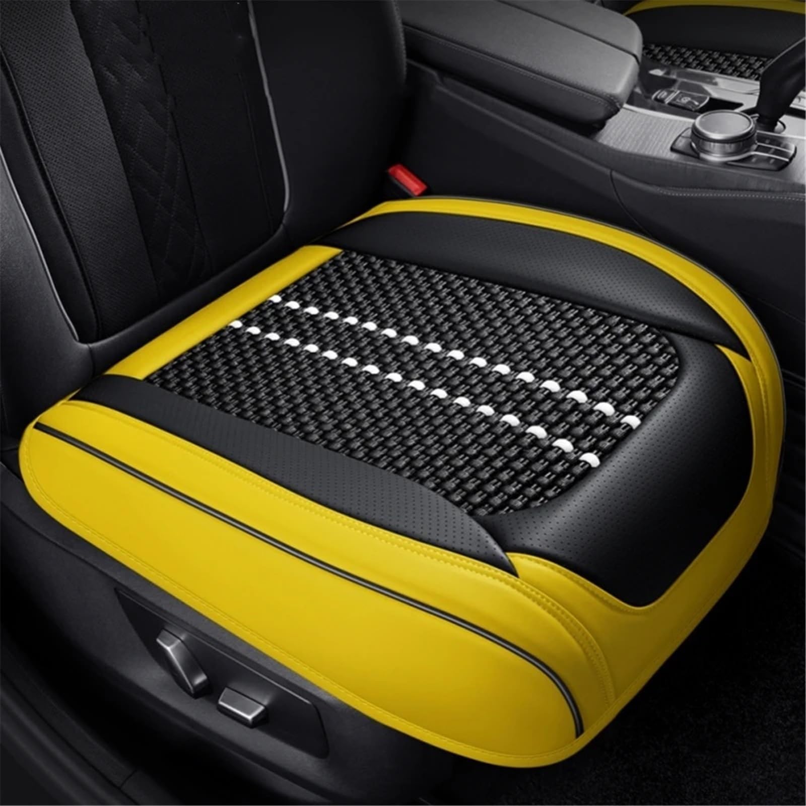 CAKYSE Auto sitzkissen Universal Auto Sitz Abdeckung Auto Vordersitz Abdeckung Kissen Auto Innen Schutz Sitz Abdeckung Zubehör Auto Sitz Schutz Pads(Yellow,Front) von CAKYSE