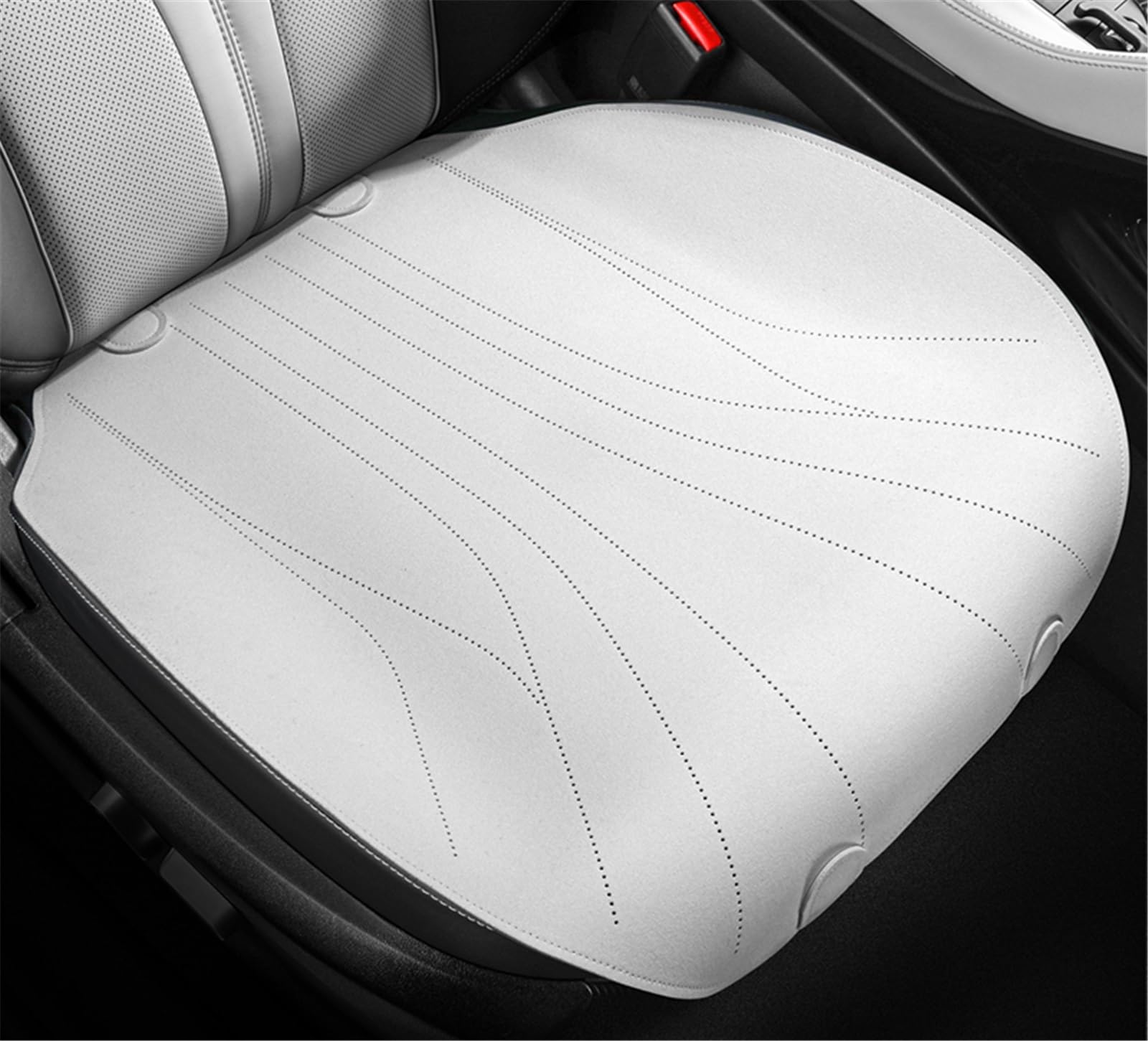 CAKYSE Auto sitzkissen Universal Auto Sitz Abdeckung Vier Saison Auto Atmungsaktive Pad Sitzbezüge Für Auto Sitze Abdeckung Schutz Automobil Innen Zubehör(White,Front) von CAKYSE