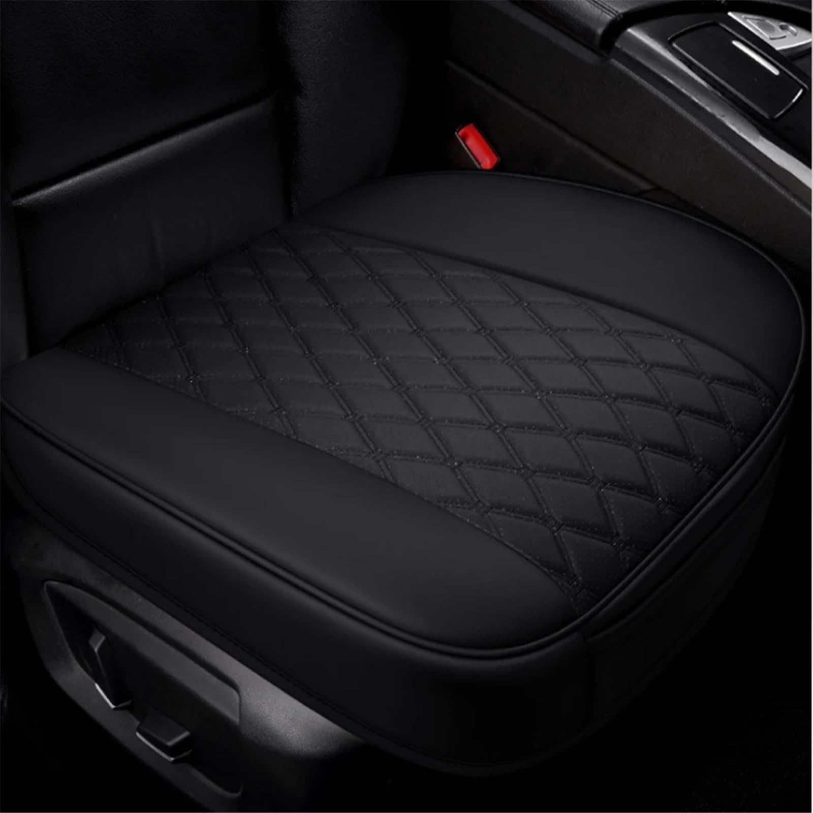 CAKYSE Auto sitzkissen Universal Auto Sitz Vorne Und Hinten Kissen Auto Zubehör Universal Sitz Protector Matte Pad Vier Saison Sitz Abdeckung Auto Sitzkissen(Black,Front) von CAKYSE