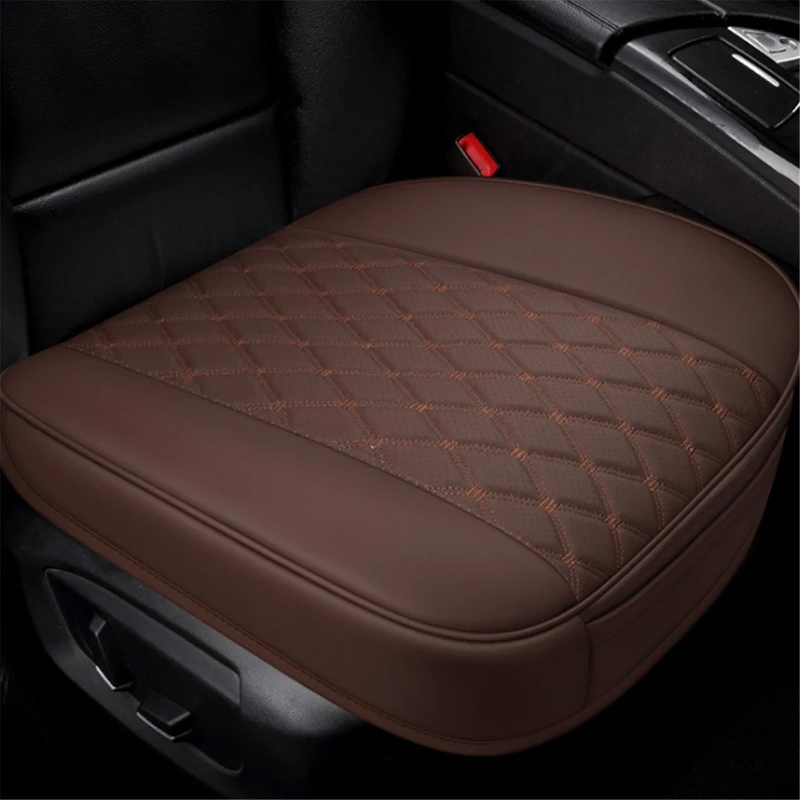 CAKYSE Auto sitzkissen Universal Auto Sitz Vorne Und Hinten Kissen Auto Zubehör Universal Sitz Protector Matte Pad Vier Saison Sitz Abdeckung Auto Sitzkissen(Brown,Front) von CAKYSE