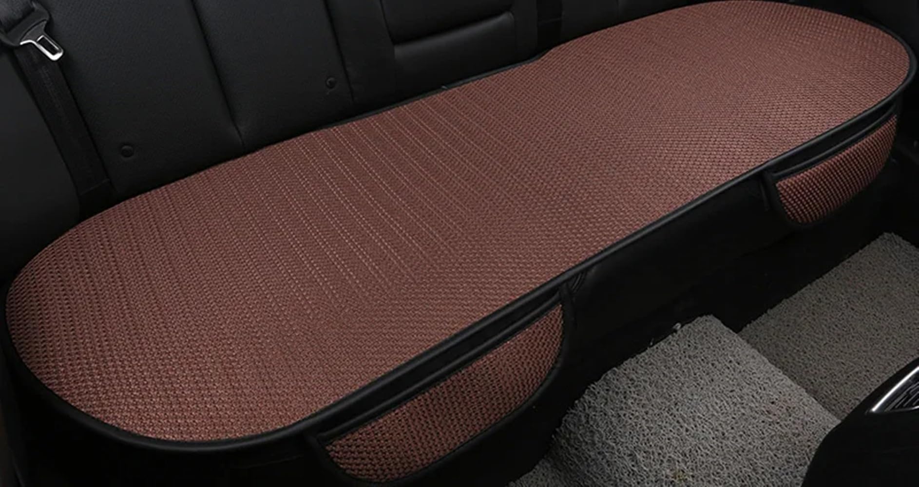 CAKYSE Auto sitzkissen Universal Auto Sitzbezug Vorne Hinten Auto Sitzkissen Schutz Automobil Innen Auto Kissen Schutz Matte Bank Schutz(Brown,Rear) von CAKYSE