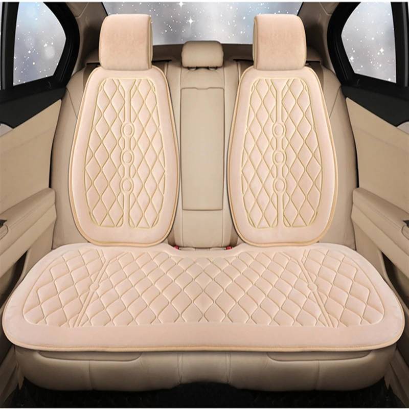 CAKYSE Auto sitzkissen Universal Auto Sitzkissen Auto Vorne/hinten Sitz Abdeckung Automobil Innen Auto Sitz Schutz Pads Automobil Innen(Beige,D) von CAKYSE