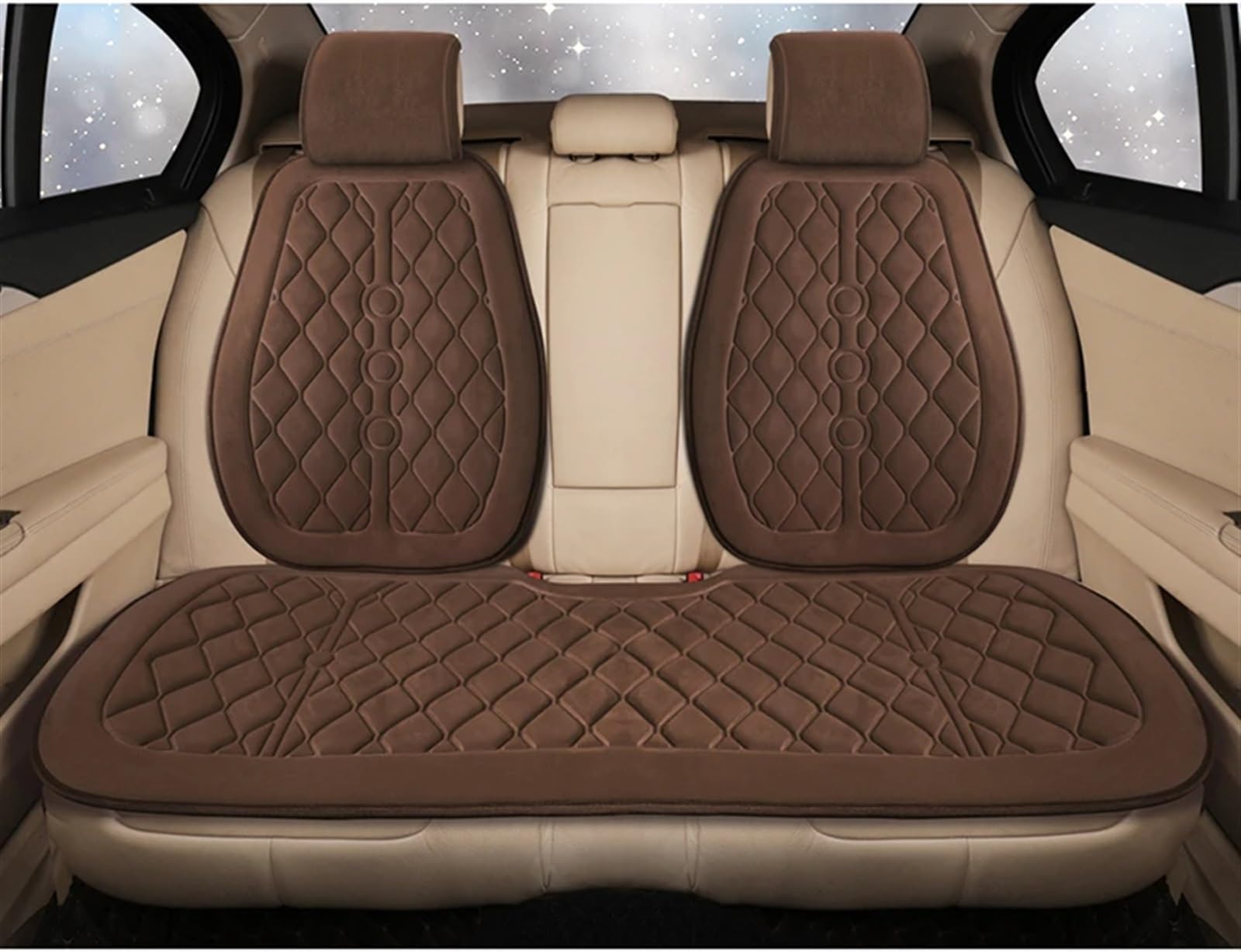 CAKYSE Auto sitzkissen Universal Auto Sitzkissen Auto Vorne/hinten Sitz Abdeckung Automobil Innen Auto Sitz Schutz Pads Automobil Innen(Brown,D) von CAKYSE