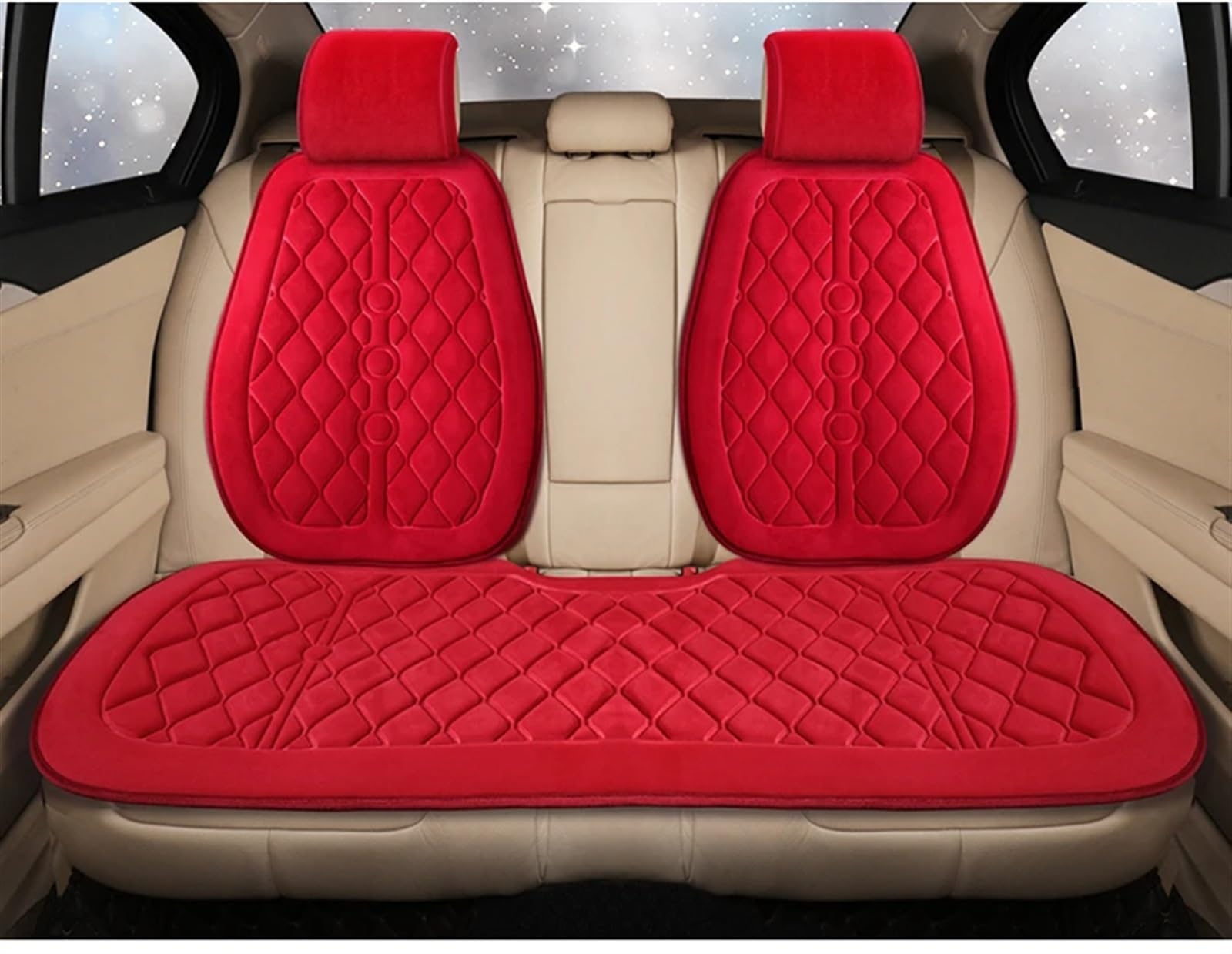 CAKYSE Auto sitzkissen Universal Auto Sitzkissen Auto Vorne/hinten Sitz Abdeckung Automobil Innen Auto Sitz Schutz Pads Automobil Innen(Red,D) von CAKYSE