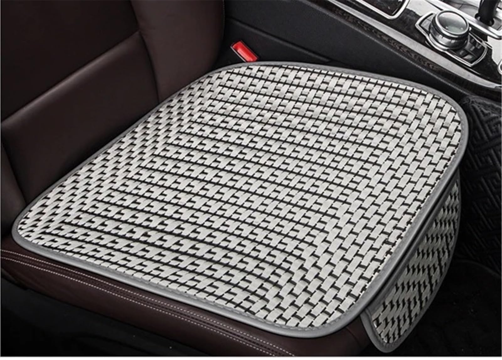 CAKYSE Auto sitzkissen Universal Auto Sitzkissen Pad Atmungsaktive Komfort Sitzbezüge Auto Vorne/hinten Sitz Abdeckung Automobil Innen Auto Sitz Schutz Pads(Gray,Full Set) von CAKYSE