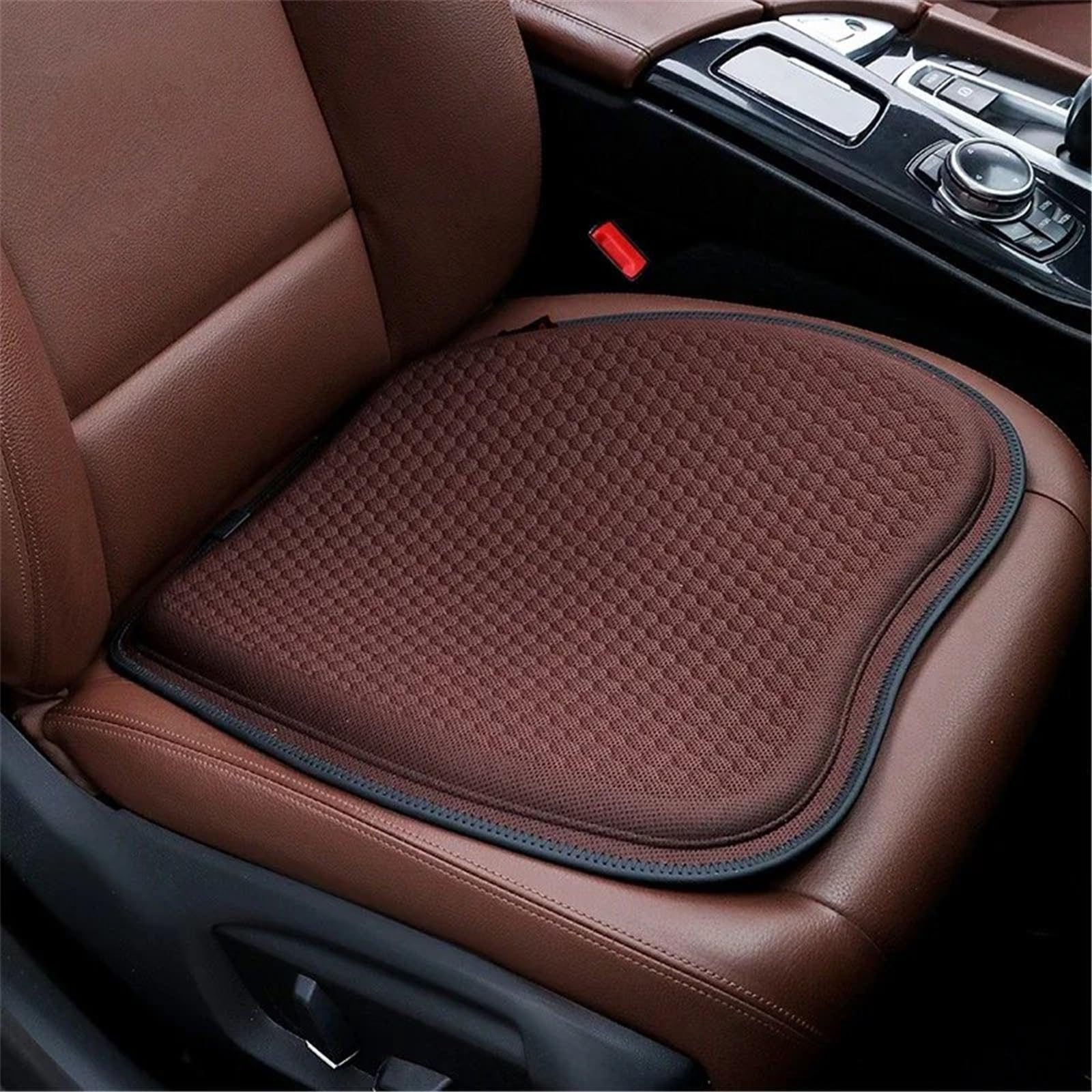 CAKYSE Auto sitzkissen Universal Auto Sitzkissen Quadratische Kissen Seat Protector Automobil Innen Auto Sitz Schutz Pads Auto Zubehör(Brown) von CAKYSE