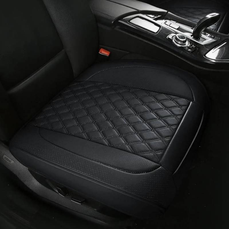 CAKYSE Auto sitzkissen Universal Vorne Hinten Auto Sitz Boden Abdeckung Atmungsaktive Kissen Pad Protector Automobil Innen Auto Kissen Schutz Matte(Black,Front) von CAKYSE