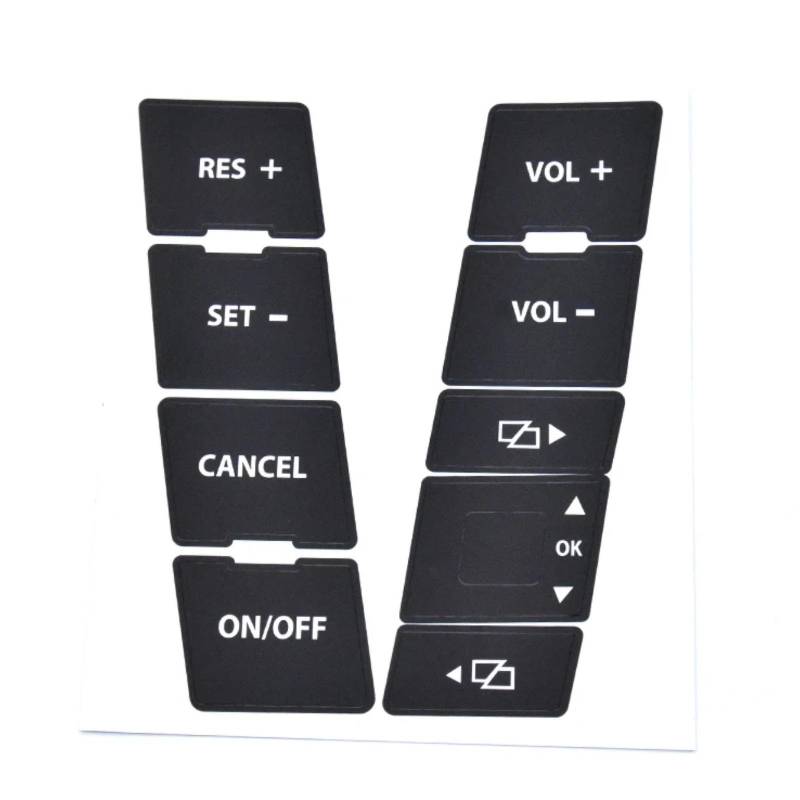 CAKYSE Knopfaufkleber Innenraum Kompatibel Mit VW Für Touareg 2004 2005 2006 2007 2008 2009 Auto Lenkrad Klimaanlage Klimaschalter Knopf Aufkleber Autoaufkleber(Type-A) von CAKYSE