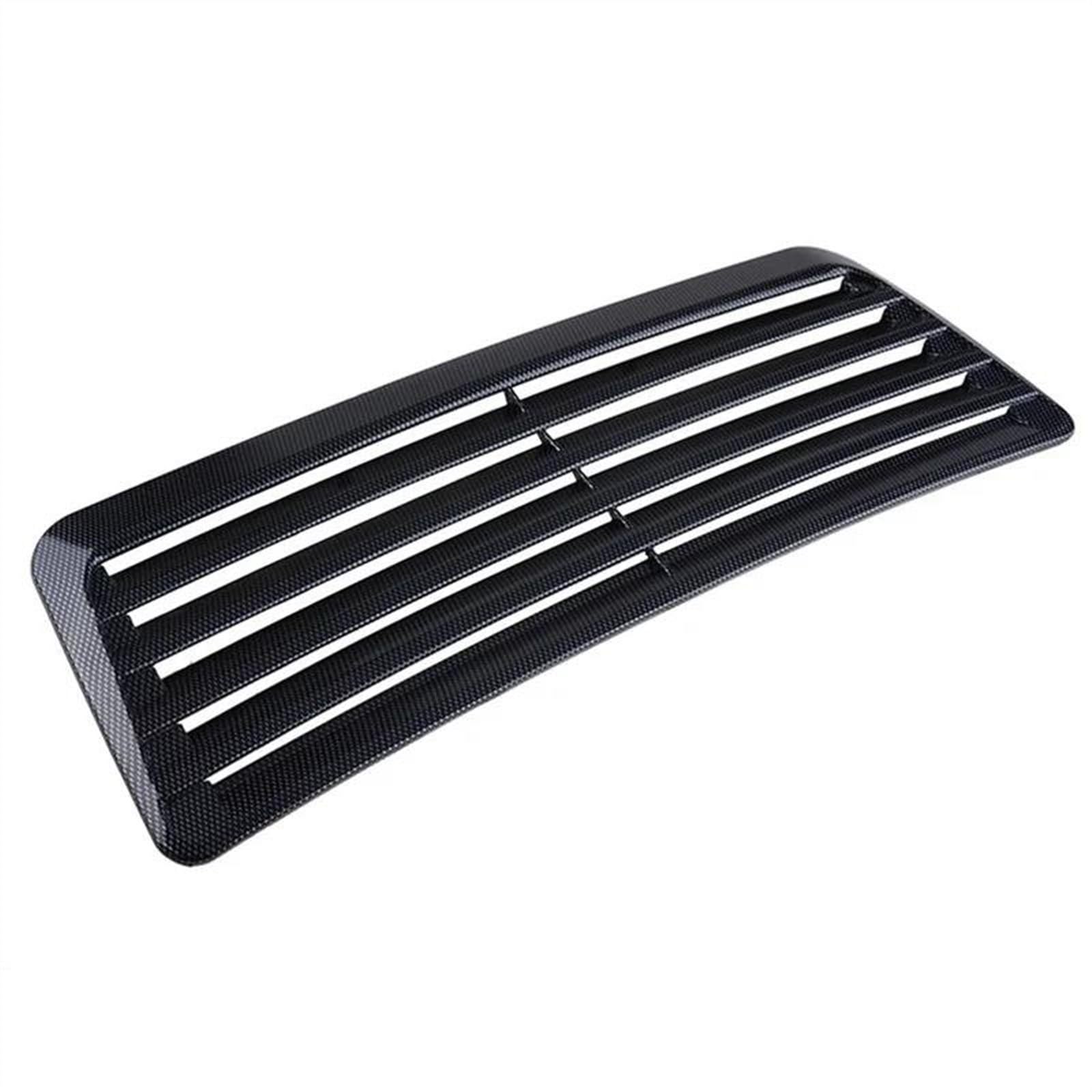 CAKYSE Motorhauben Vent 1 Stücke Universal Auto Motorhaube Vent Scoop Motorhaube Lufteinlass-Spoiler-Gitterverkleidung, ABS-Kotflügel-Formteil, Dekoratives Zubehör(Carbon Fiber) von CAKYSE