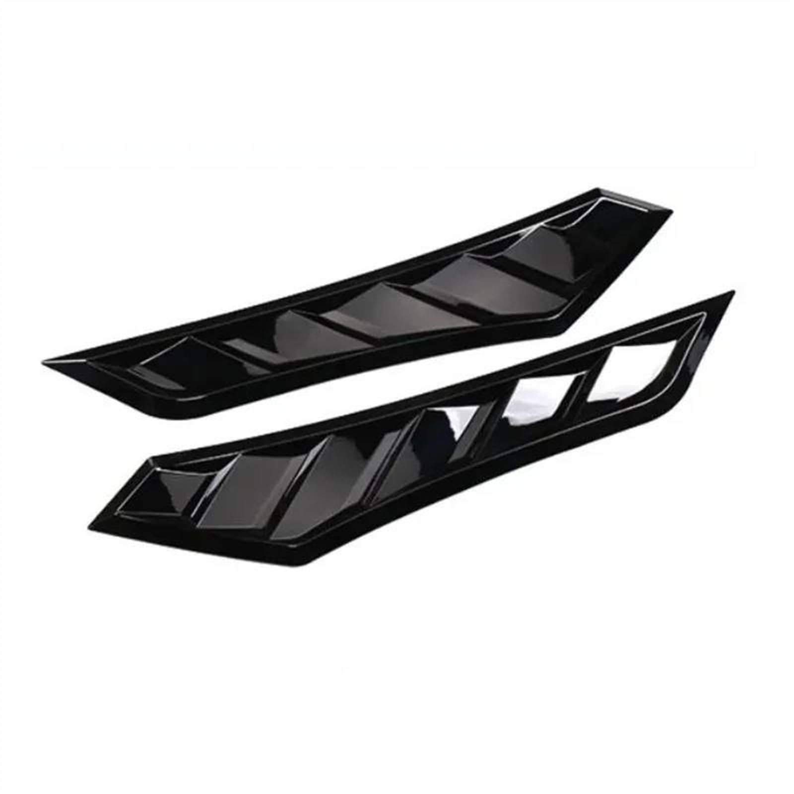 CAKYSE Motorhauben Vent Kompatibel Mit Seat Für Ibiza 2016 2017 2018 2019 2020 2021 2022 Auto-Seitenluftfender-Entlüftungsöffnungen Abdeckung Motorhaube Hood Scoop Spoiler Dekorationsabdeckung(Black) von CAKYSE