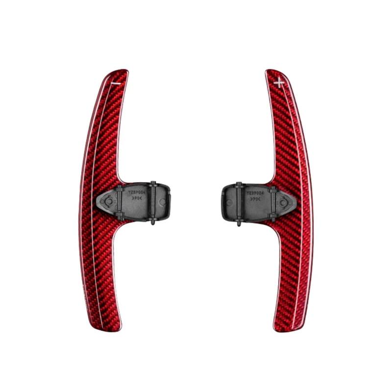 Kompatibel Mit Benz Für E200 E220 E260 E300 C180 C200 C260 C300 Carbon Fiber Lenkrad Paddle Shift Ersatz TH0058 Schaltwippen(Red Carbon) von CAKYSE