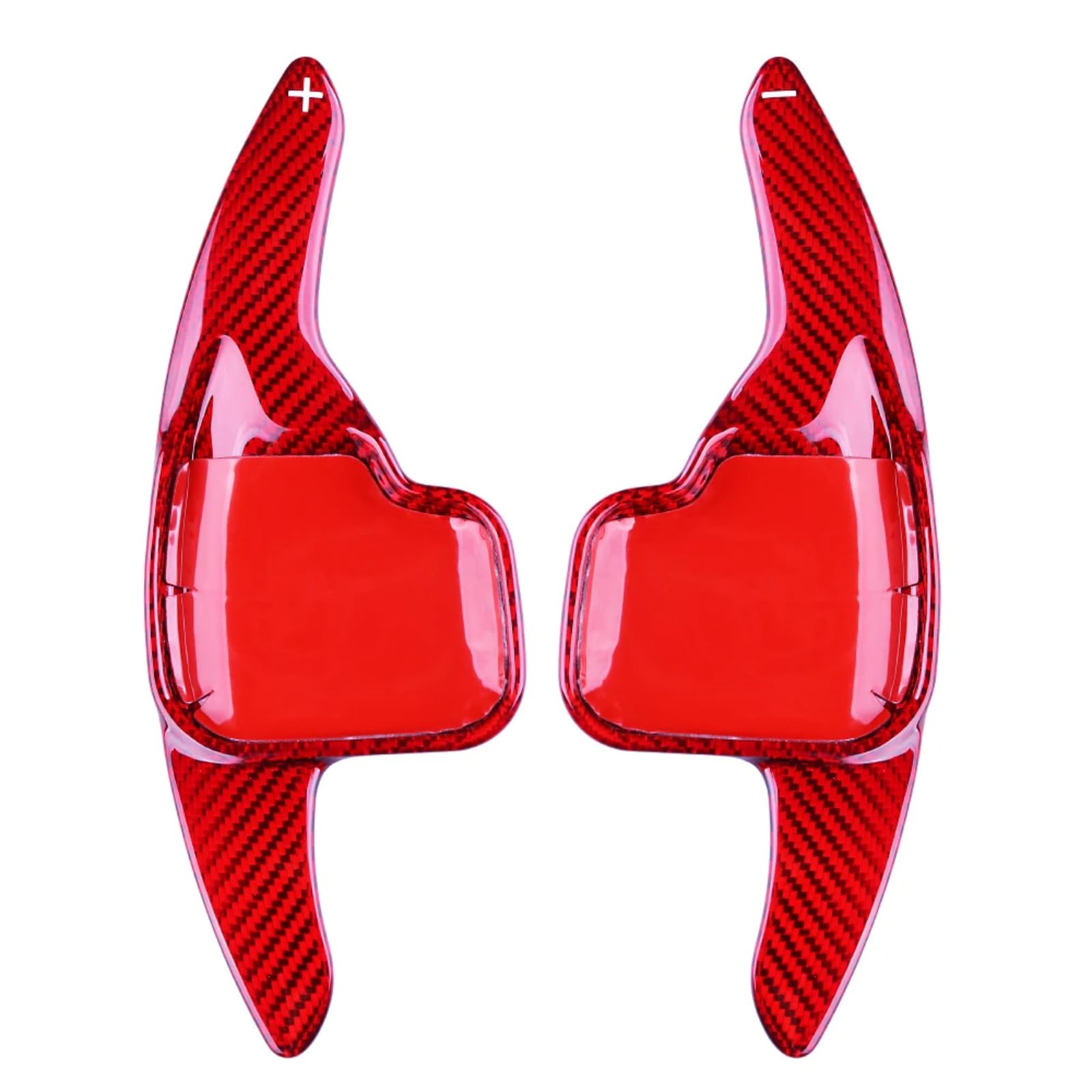 Kompatibel Mit Für F30 GT X1 X4 Z4 Für 3 4 5 Serie Carbon Fiber Paddle Shift Verlängerung Lenkrad Shifter Paddles DH0002 Schaltwippen(Red) von CAKYSE