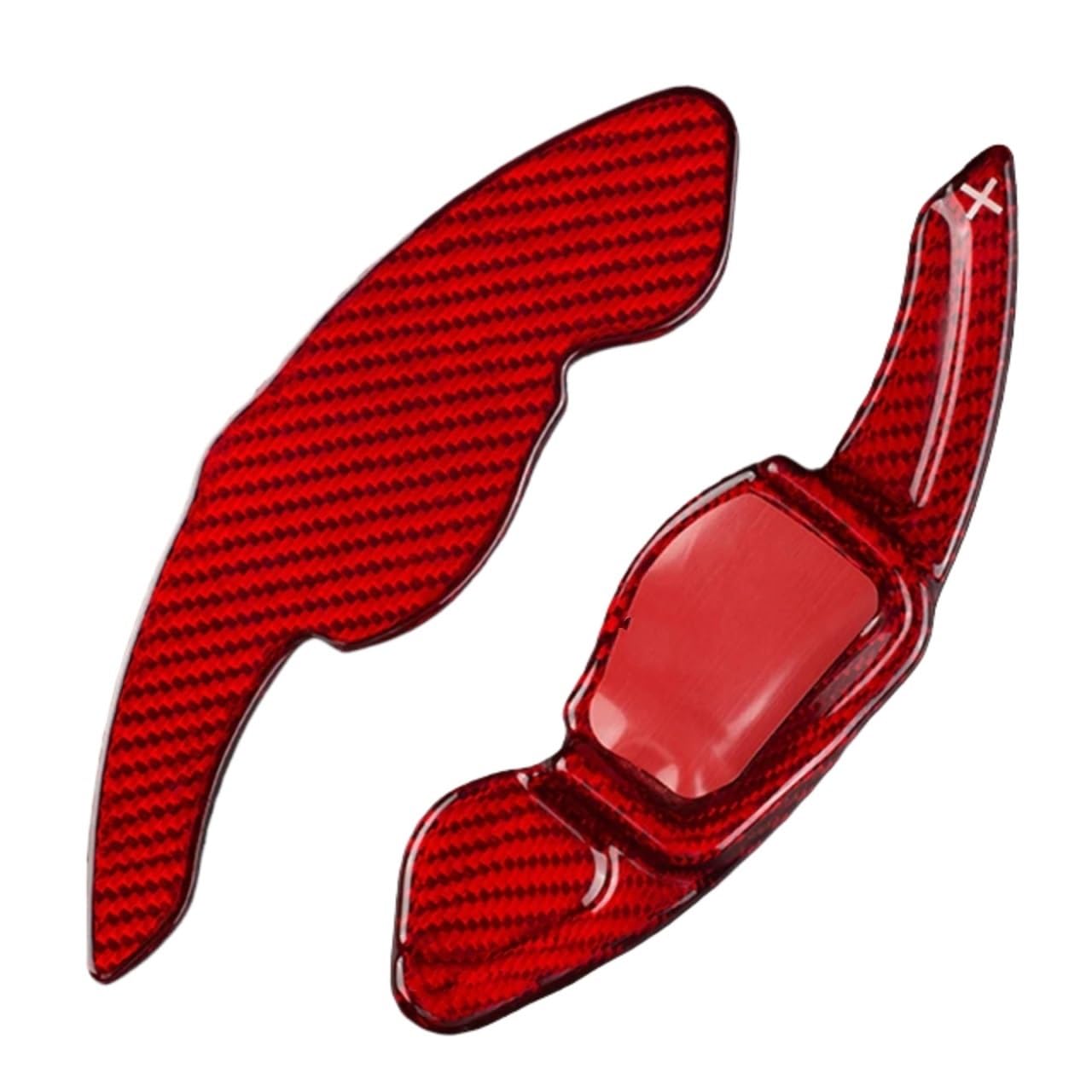 Kompatibel Mit Skoda Für Monte Für Carlo Für Scout Carbon Fiber Lenkrad Paddle Shift Verlängern Schalthebel D6015 Schaltwippen(Red Carbon) von CAKYSE