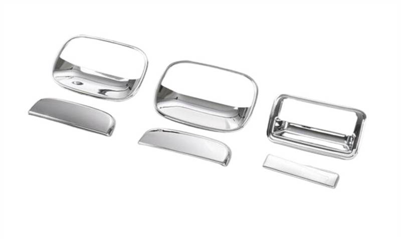 Kompatibel Mit Suzuki Für Jimny Auto-Styling, Hinterer Kofferraum-Türgriff, Schüssel-Dekorationsabdeckung, Hintere Tür-Außenverkleidung, Kratzfester Aufkleber Auto Türgriff Zierleisten(Chrome set) von CAKYSE